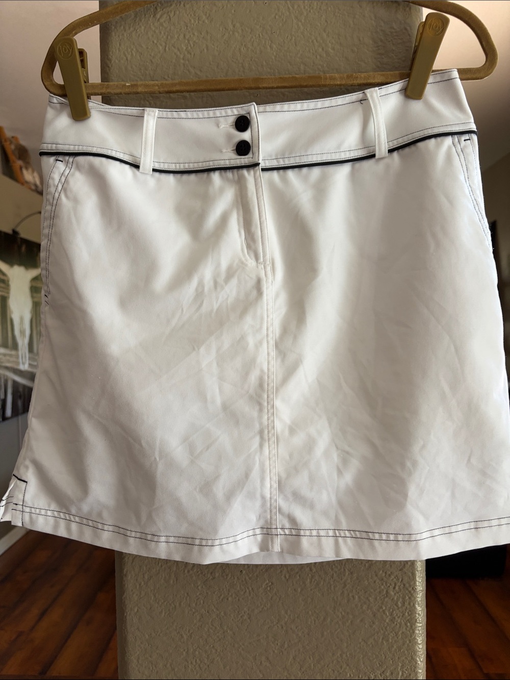 adidas White Women's Skort with Black Contrast Trim